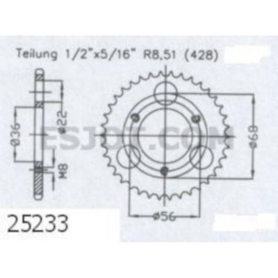 Rozeta pro Adly 25233CZ28